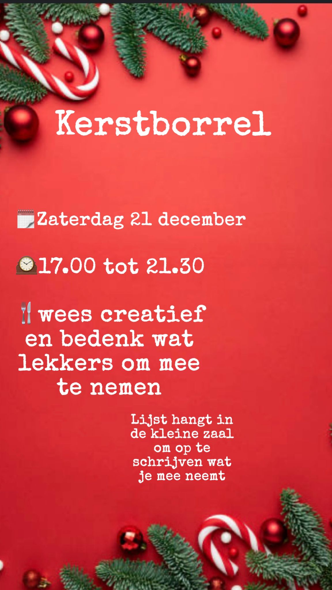 Uitnodiging Kerstborrel